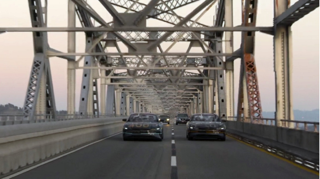 Video zum Reichweitentest von Lucid Air – Richmond San Rafael Bridge